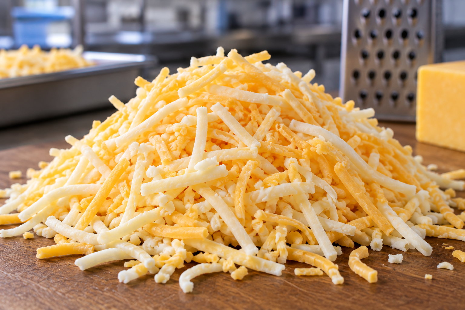 Wholesale shredded cheese and pizza cheese blends for commercial food manufacturing