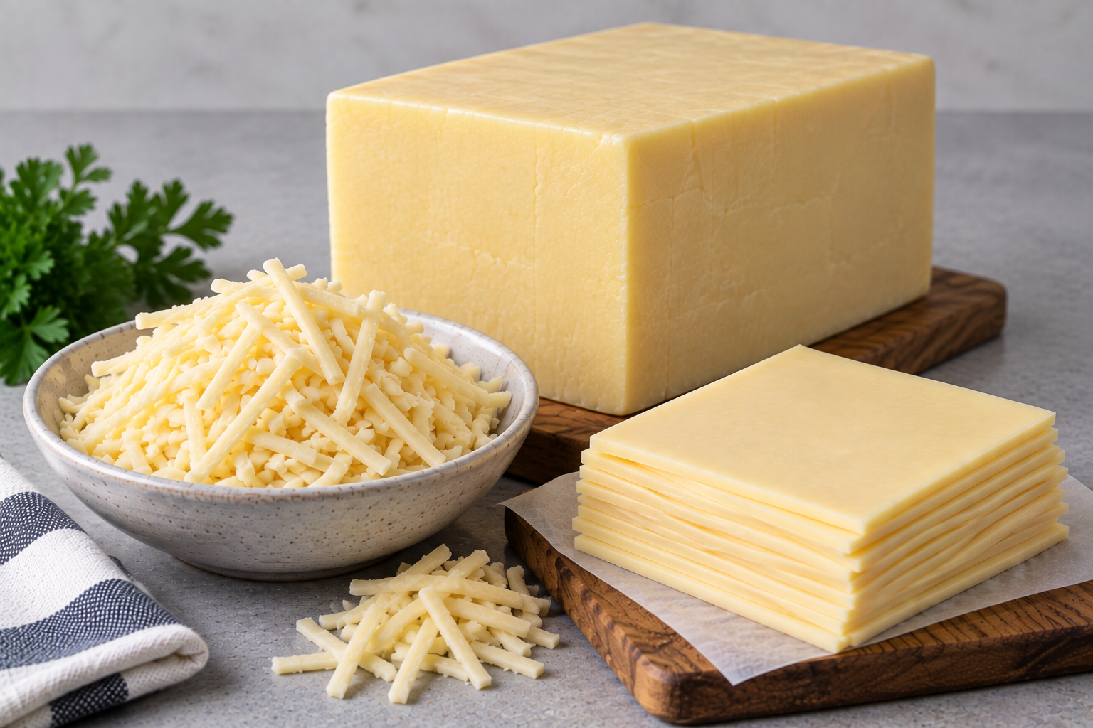 Wholesale Tasty and Cheddar block cheese for foodservice and food manufacturing
